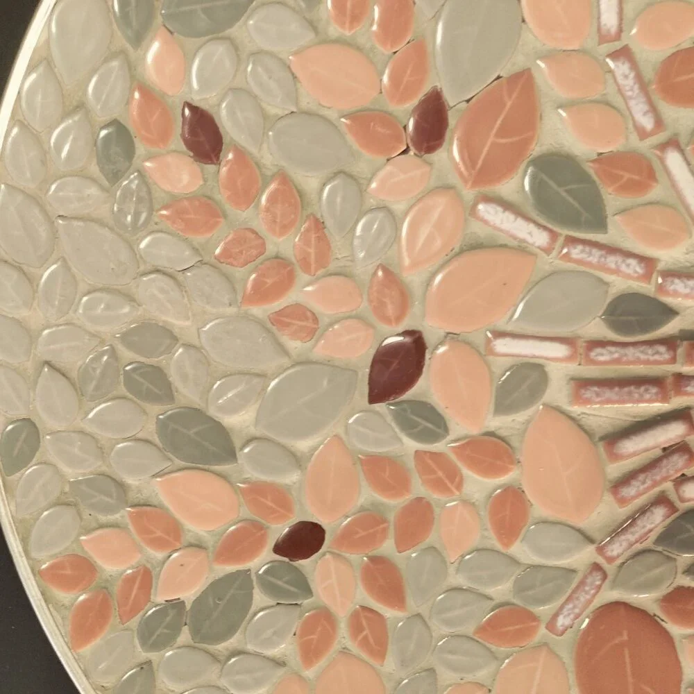 Mosaic Large Platter And Art Centerpiece. From Toscana Italy, Vintage
